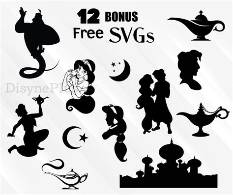 Aladdin SVG Aladdin Clipart Jasmine SVG Princess Clipart - Etsy ...