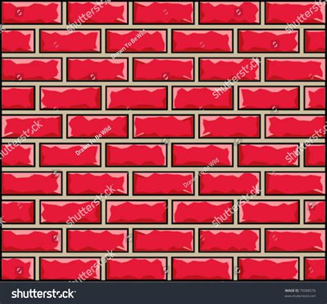 Cartoon Brick Wall Stock Vector Illustration 79588576 : Shutterstock