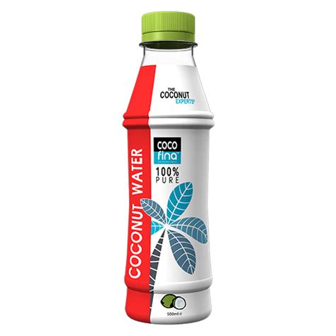 100% Pure Coconut Water 500ml x 12 Units - Cocofina - The Coconut Experts