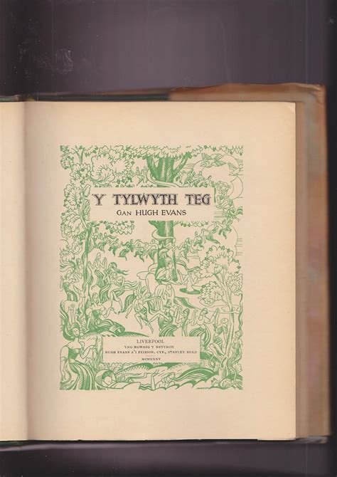 Y Tylwyth Teg [Welsh edition] [= The Fairies] by Evans, Hugh: Very Good +++ Hardcover (1935 ...