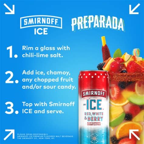 Smirnoff Ice Red White & Berry Malt Beverage, 12 cans / 12 fl oz - Kroger