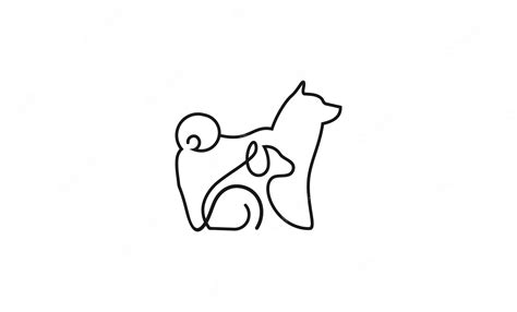 Premium Vector | Dog and cat logo design