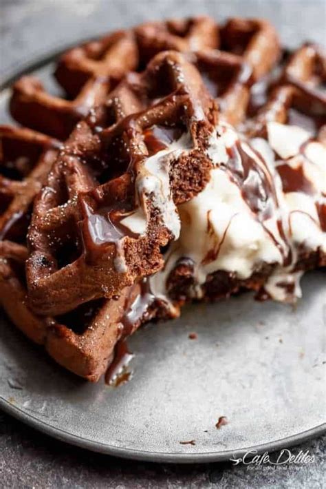 Chocolate Cake Waffles