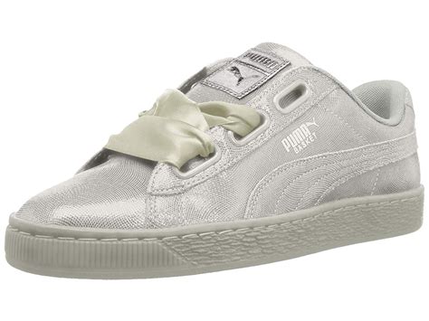 Puma Womens Basket Heart Leather Low Top Lace Up Tennis Shoes - Walmart.com