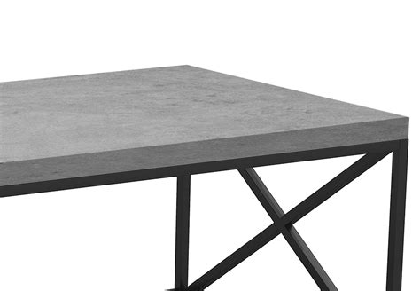 Safdie & Co. Living Room Coffee Coktail Tea Center Table-48 L/Gray Modern Low Table, Grey Cement ...