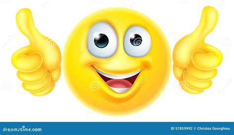 Thumbs Up Emoticon Emoji Vector Illustration | CartoonDealer.com #57859992