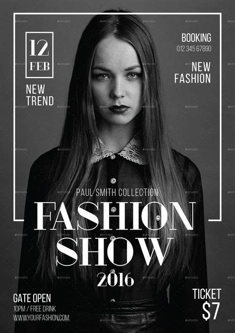 Fashion Show Flyer | GraphicRiver More | Defile mode, Affiche de mode, Modèle de prospectus