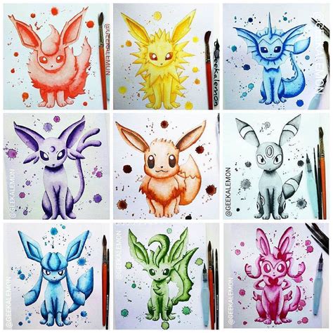 Pokemon Eevee Evolution Drawing - Pokemon Drawing Easy