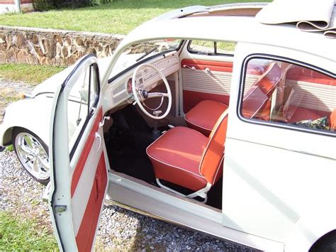 True red interior VW Bug | Vw super beetle, Vintage volkswagen, Beetle car