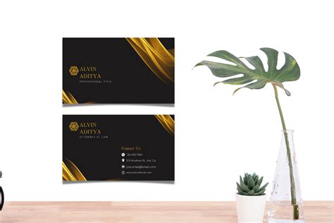 Black Business Card Template Graphic by ArtOmoro Studio · Creative Fabrica