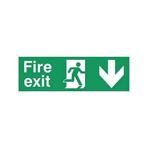 Acrylic Green Fire Exit Sign Boards, Shape: Rectangle ,Thickness: 2-10 ...