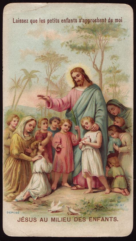 Holy Cards for Children: Jesus Blessing Children