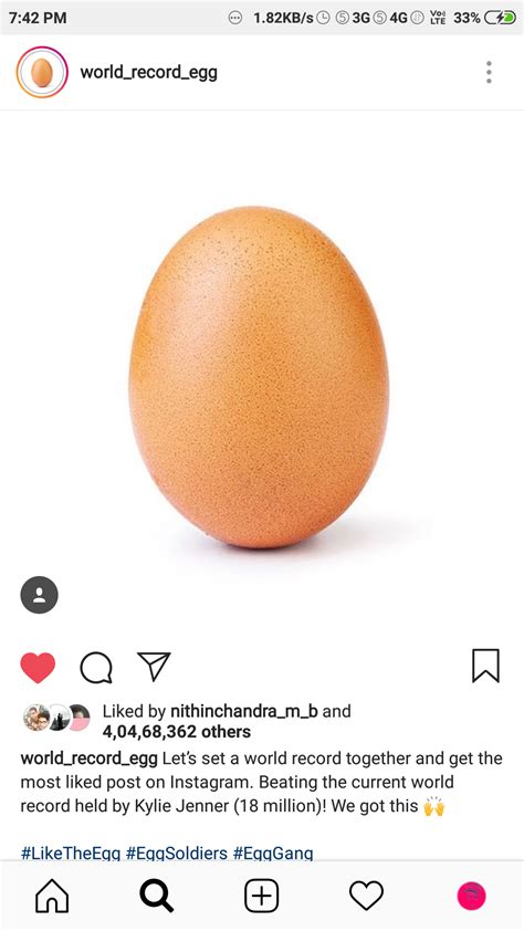 The world record egg (instagram) | World records, Records, Instagram