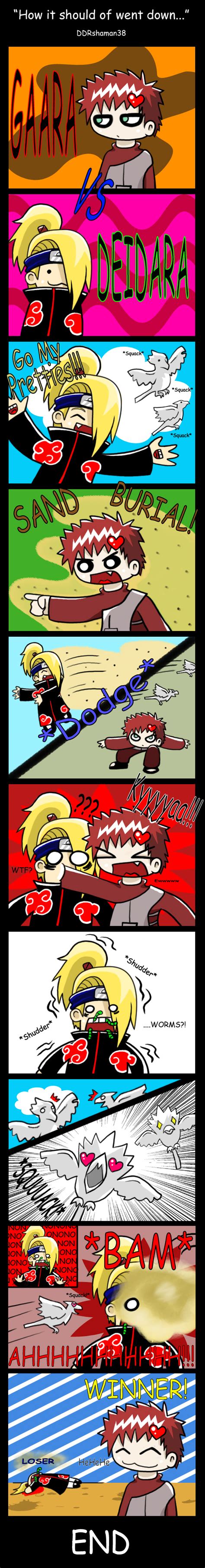 Gaara vs Deidara by Junk-a-Lunk on DeviantArt