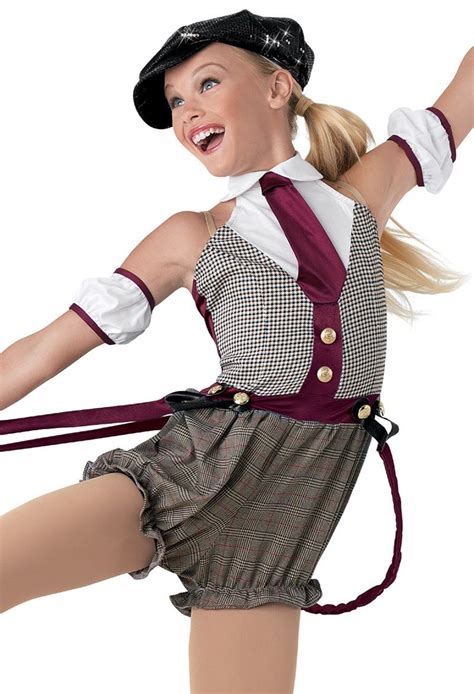 Weissman® | Newsies Plaid Character Romper | Cute dance costumes, Dance ...