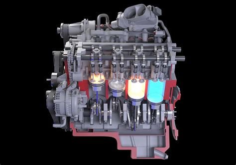 Animated Cutaway V8 Engine Ignition - 3D Models – 3D Horse