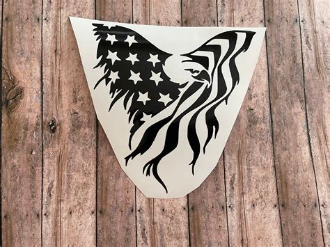 Eagle flag decal | Etsy