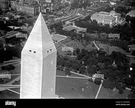 Washington D.C. History - Aerial view of Washington Monument ca. 1919 ...