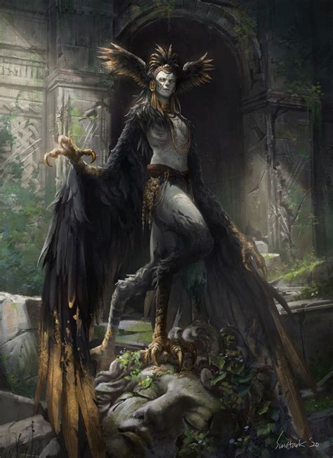 Harpy by Alexander Shatohin : r/ImaginaryMythology