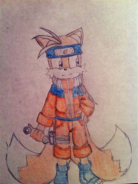 Tails as naruto (colored) by RandomLifes on DeviantArt