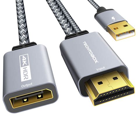 Aluminium HDMI To DisplayPort Adapter, Not DP To HDMI, Supports 4K@60Hz Compatible With Computer ...