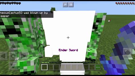 CRAFTING THE ENDER SWORD in Minecraft PE - YouTube