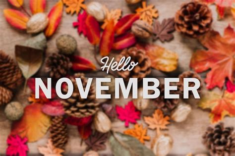 Premium Photo | Hello november banner design