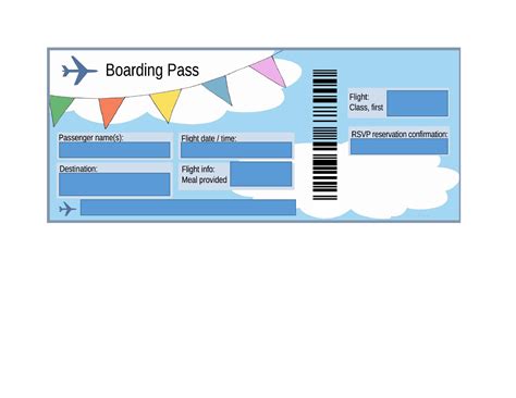 Printable Airplane Ticket