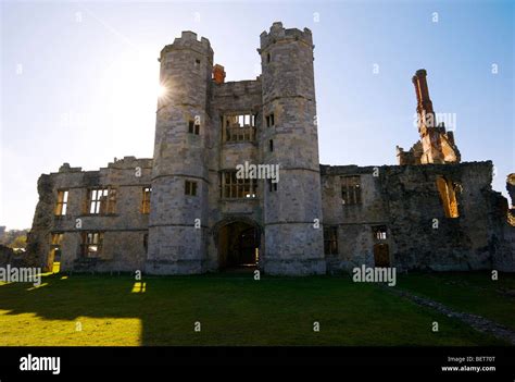 The ruins of Titchfield Abbey near Fareham in Hampshire UK. A ruined ...