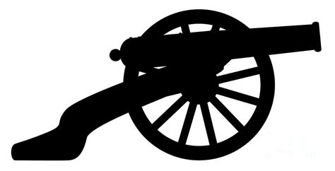 American Civil War Cannon Silhouette Digital Art by Bigalbaloo Stock - Pixels