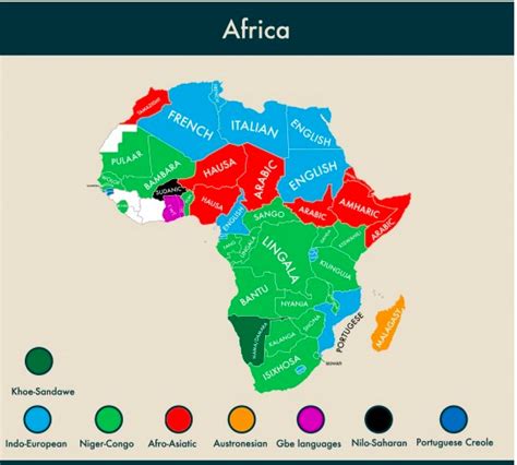 Map Of Africa Languages - My Maps