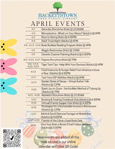 Hackettstown Library April Events | Inside Warren