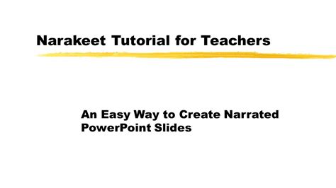 Narakeet Tutorial - YouTube