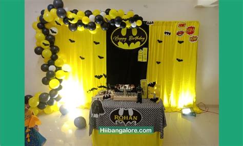 Batman theme craft works birthday party decoration Bangalore - Catering services Bangalore, Best ...