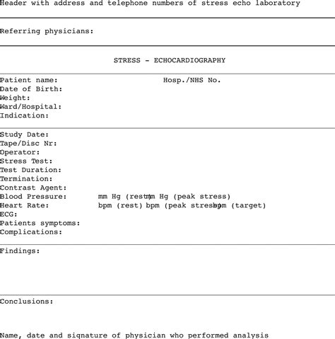 BSE procedure guidelines for the clinical application of stress ...