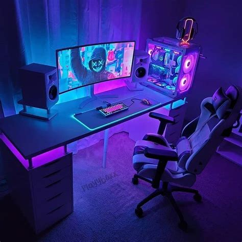 Gaming pc setup aesthetic | Idee arredamento camera da letto, Immagini ...