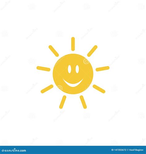 Sun, Emoji Icon - Vector. Simple Element Illustration Summer Concept. Sun, Emoji Icon - Vector ...