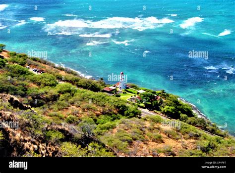 Diamond Head lighthouse Stock Photo - Alamy