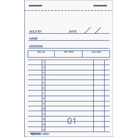 Custom Receipt Book Template