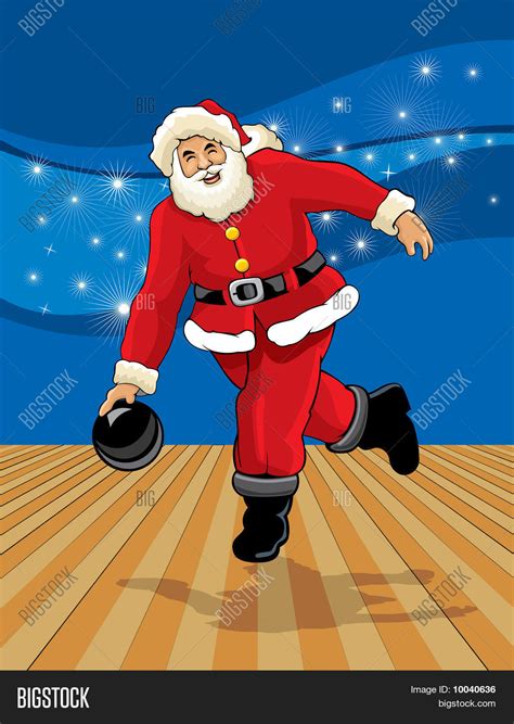 Santa Bowling.eps Vector & Photo | Bigstock