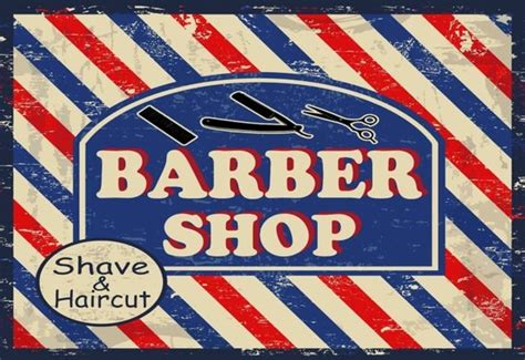 Vintage Barber Shop Metal Sign A5 Size no by TheMetalSignShack