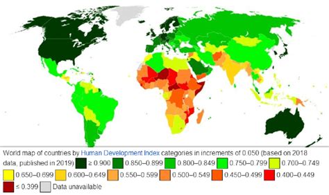 World map of countries by Human Development Index. | Download ...