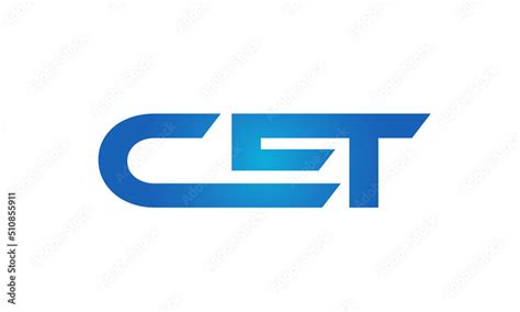 Connected CET Letters logo Design Linked Chain logo Concept Stock ...