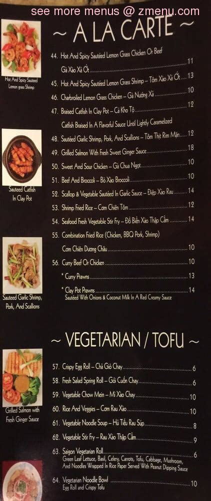 Online Menu of Saigon Grill Restaurant, Lodi, California, 95240 - Zmenu