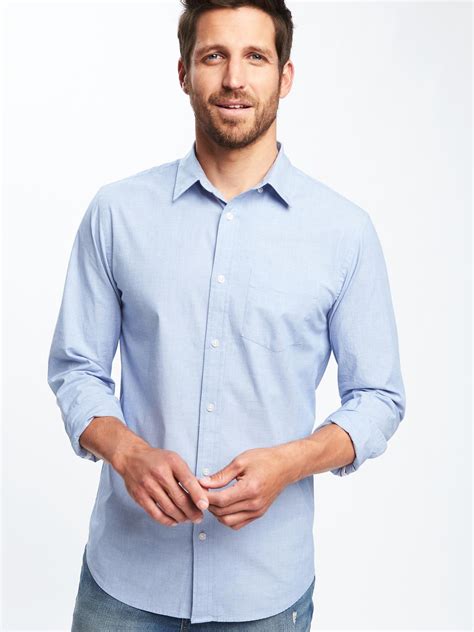 Slim-Fit Built-In Flex Everyday Shirt for Men | Old Navy