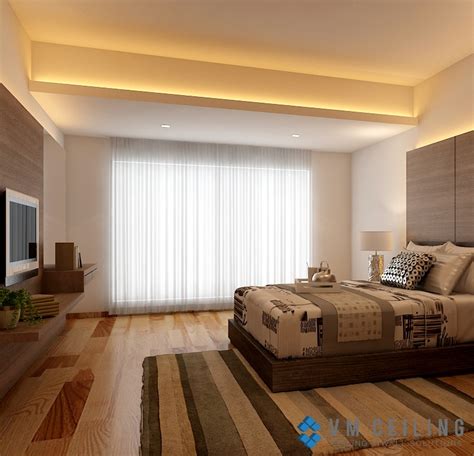 Bedroom False Ceiling & Cove Lighting Singapore Landed House - Punggol ...