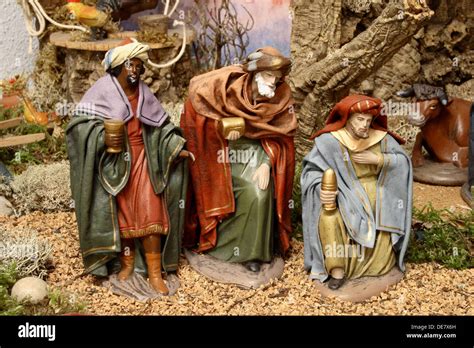 The Three Wise Men, Nativity scene Stock Photo - Alamy