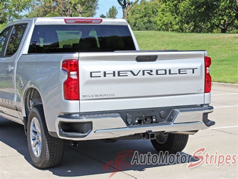 2019 2020 2021 2022 2023 Chevy Silverado Tailgate Insert Decals Name 3M ...