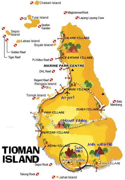 Tioman Island Simple Map – Headlamps, Clusterfucks And Other Vertical Adventures