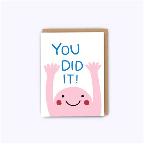 Funny Congratulations Card You Did It New Job Card Funny - Etsy Australia